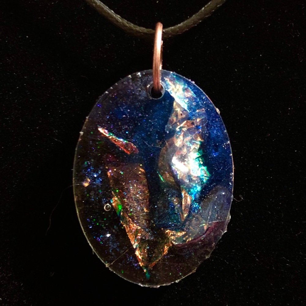 Galaxy 3D Resin Art Pendant Necklace